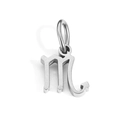 Macro shot of silver Scorpio zodiac charm with polished finish and jump ring detail - Scorpio (Silver)