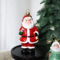 Classic red and white Santa Claus hanging ornament for festive Christmas tree decor - Red Santa Claus (6.2*5.5*12.5cm)