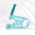 Blue disposable ear piercing tool with white base cap for safe personal use - Ear Piercer with White Cap
