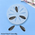 Silicone sunflower seed mold for DIY soap and fondant, 10.2cm diameter craft tool - Sunflower Seed