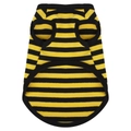 Gilet per cani in cotone traspirante con classiche strisce nere e gialle estive - M / Giallo A Righe