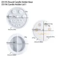 Kit de moules en silicone Advent avec base ronde et étoiles pour bougeoirs en résine - Base Ronde + Couvercle de l'Avent (D5195+D5196)