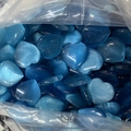 Bulk 2cm blue cat eye crystal heart stones for gifts and home decor crafts - Blue Cat's Eye