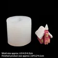 Cylindrical silicone mold for creating small pink snow house scented candles and cakes - Silicone / 3# Translucent A857