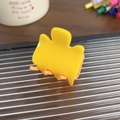 Mini yellow and orange acrylic hair claw clip with a glossy candy color finish - 3cm / Orange & Yellow