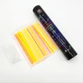 Glow stick set with 50 multicolor sticks, connectors and storage tube for party - Thickened / 50 Pieces