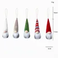 Set de 5 gnomos navideños de peluche de 17 cm con gorros de lana y barbas blancas - Estilo 2 Juego de 5