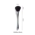 Professional 09# Blue Black rose shaped nail dust brush with silver handle 15cm size - No. 9 (Blue Black)