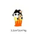 Cartoon panda enamel pin wearing traditional Hanfu dress holding a fan 3.2cm x 2cm 4g - Panda With Fan In Traditional Hanfu