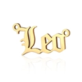 Detailed close-up of golden stainless steel Leo zodiac charm for jewelry making - Gold-Leo