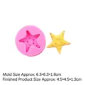 Stampo in silicone a stella marina rosa per decorazioni torte con dettagli dimensionali - Stile 1 (Stella marina) / Rosa