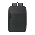 Classic black business laptop backpack with waterproof matte finish and front zip pocket - 515 No USB / Black