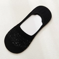Schwarze unsichtbare Füßlinge aus Spitze mit rutschfestem Silikon und Meshmuster - Einheitsgröße / Schwarz (Spitzen-Stil)