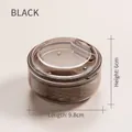 Estuche negro para retenedor dental con base magnética y tapa transparente - Negro