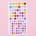 Adesivi colorati con diamanti acrilici a forma di cuore per decorazioni fai-da-te - Cuore Colorato Varie Dimensioni