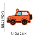 Tableau des tailles détaillé pour l'écusson brodé véhicule tout-terrain de 7,1 cm x 4,4 cm - SUV orange (W9KC-068-03)