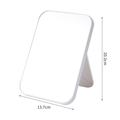 White foldable rectangular makeup mirror with dimensions 20.2cm by 13.7cm - Small Nordic Beige