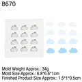 Stampo in silicone mini nuvola a 12 cavità per sapone, cera e lavori in resina - 2# Grigio - Nuvola a 12 Fori (B670)