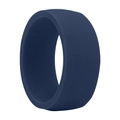 8.7mm wide navy blue silicone ring for men with a matte finish and flexible sport design - Dark Blue
