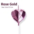 Rose gold heart-shaped faceted candle cake topper for Christmas and birthday party - 3.5cmx3.7cm / Rose Gold Diamond Heart Candle