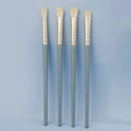 4-piece gray-blue makeup brush set with synthetic bristles and gold ferrules - Blue Bridge Style (Set of 4)