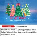 Christmas tree static window stickers with size chart for holiday home decoration - Small / Colorful