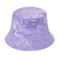 Unisex Tie-Dye Wende-Anglerhut in Lila und Flieder aus Baumwolle für Sonnenschutz - 5.8cm / Lila