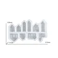 Molde de silicona casa 02 con 10 cavidades para resina y yeso tamaño 212x129x17mm - D4805 Molde de Casa Completa 02 (212*129*17mm)