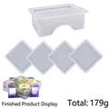 DIY epoxy resin silicone mold set for square coasters and a rectangular storage box - Square Coaster Set