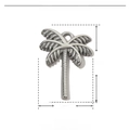 Silver stainless steel coconut tree charm pendant with 19mm by 14mm dimensions - Coconut Tree Shape-YE789-1 / Silver