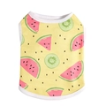 Gilet respirant pour animaux avec motifs pastèque jaune et kiwi pour chiens - L / Jaune Vif Pastèque Kiwi