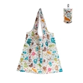 Foldable polyester shopping bag with colorful animal alphabet print and clip - 16kg / 38*58cm / Animal Alphabet (XC-63)