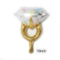 Golden and silver 16 inch diamond ring foil balloon for wedding party decoration - 16" / Multicolor Gold