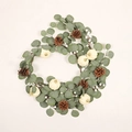 Artificial white pumpkin wreath with eucalyptus leaves and pine cones for door decor - 190cm White Pumpkin Eucalyptus Vine