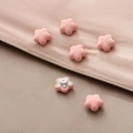 Pink star-shaped quilt clips with soft fabric cover and secure locking mechanism - 6 Pcs Set / Plum Blossom Light Pink (Without Needle)