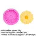 Roze siliconen daisy bloem vorm voor zeep of hars met duidelijke afmetingen - Zonnebloem Stijl (15-350) / Roze