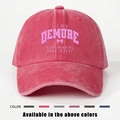 Gorra de algodón lavado rosa con bordado VERY DEMURE y múltiples colores a elegir - Rojo