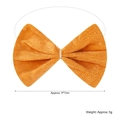 Yellow plush bow tie accessory for Halloween animal costume, elastic strap, 11x7cm - Regular Bowtie / Earthy Yellow