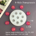 Macro view of 8-hole pomegranate silicone mold for chocolate fondant and cake resin craft - 8-Hole Pomegranate Mold