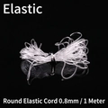 Clear 0.8mm round elastic cord for DIY jewelry making and crystal beading - Round Elastic Thread 0.8mm 1 Meter