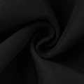 Macro shot of high-quality black twill fabric texture on a lace-spliced blazer coat - S / Black