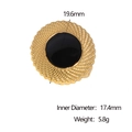 Détails des dimensions de la bague en or avec diamètre intérieur 17,4 mm et poids de 5,8 g - Noir