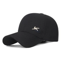 Classic black twill baseball cap with custom KOMONT embroidery for casual outdoor activities - Black