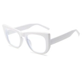 Occhiali da sole cat eye con montatura bianca elegante e lenti chiare in stile retrò - Montatura Bianca