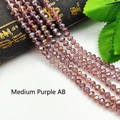Faceted medium purple AB crystal glass beads for DIY jewelry and handicraft making - Size 1 (Approx 2mm) / Medium Purple AB Color