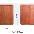 Solid ebony wood cutting board 30x20x2cm for bread and fruit slicing in brown - Portable Cutting Board 30*20*2cm