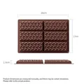 Brown 6-cavity silicone chocolate mold with geometric patterns measuring 26x17cm - 6-Cavity Diamond Bar