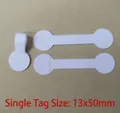 White self-adhesive dumbbell-shaped jewelry tags, unit size 13x50mm for pricing - 007 White Round (13x50mm) / 100 Pcs/Pack