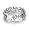 Pulsera vintage para hombre en acero inoxidable con grabados de jeroglíficos egipcios - Color Acero (KB166825-KJX)