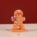 Christmas gingerbread man figurine boy with candy cane 5x3.5x8cm festive ornament - Boy with Cane - Small